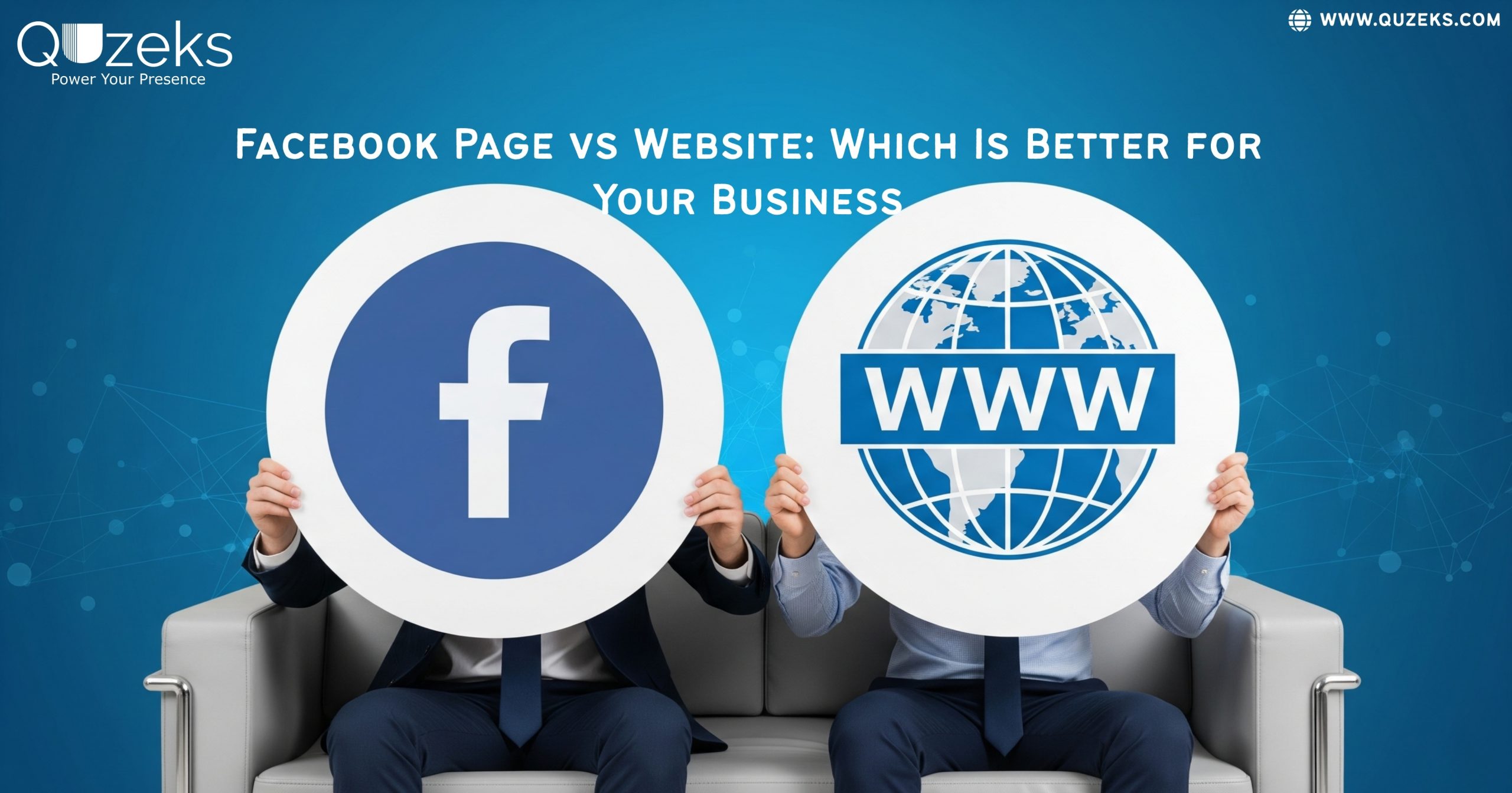 Facebook Page vs Website – Which is better for business growth, digital marketing insights by Quzeks.